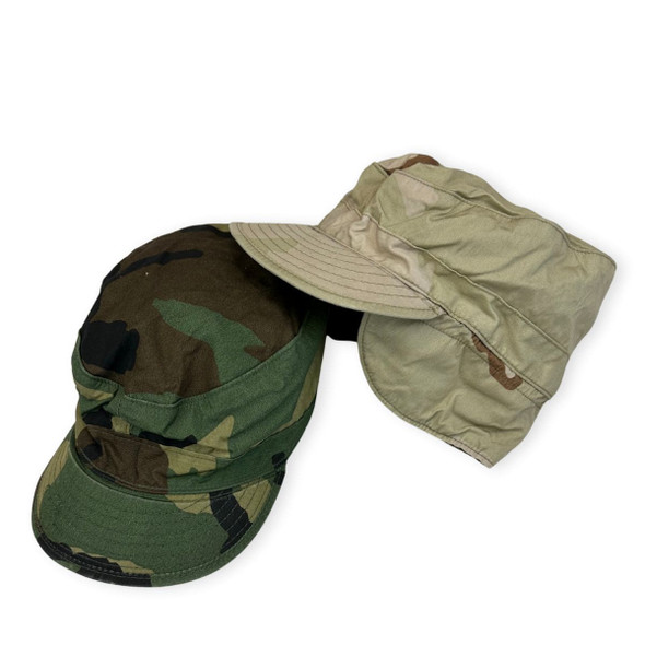 2 Pack, U.S. Issue Winter Patrol Cap, Used