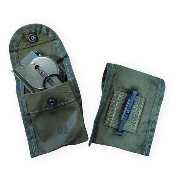 U.S. Issue ALICE Compass Pouch made of nylon with an alice clip
