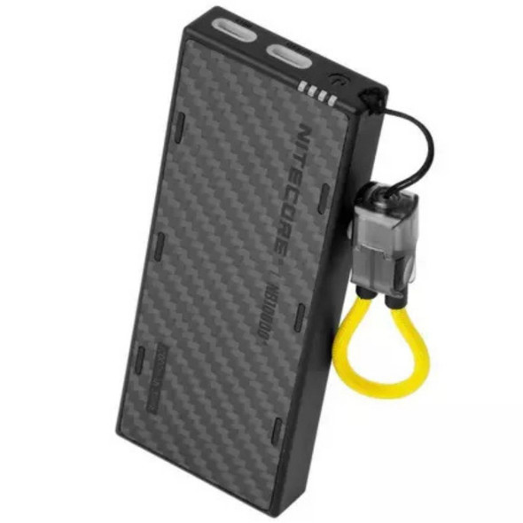 Nitecore NB10000 Gen4 Power Bank with charging cable attached 
