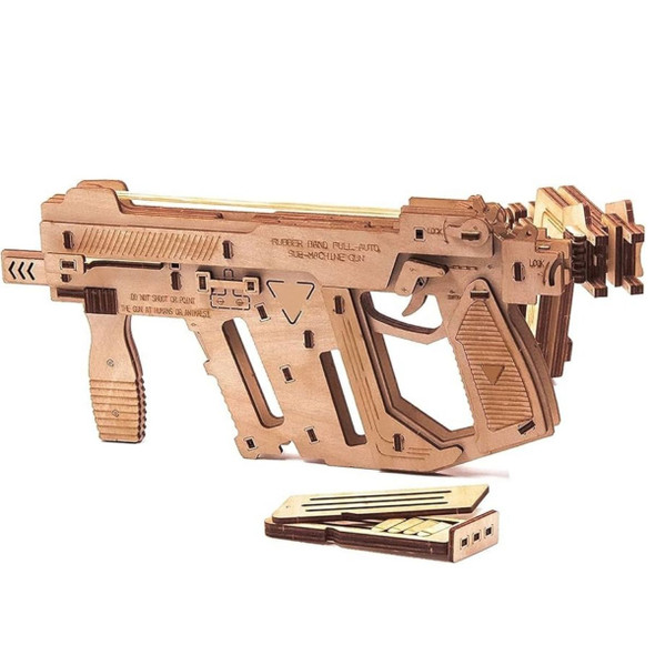 Caliber Rubber Band Machine Gun Puzzle Wood