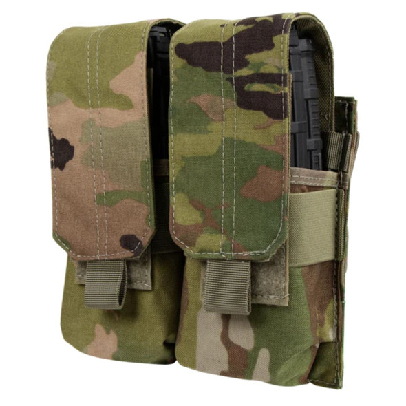 Front of the Double M4 Mag Pouch in the color Scorpion OCP