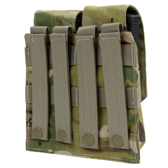 Back side of the Double M4 Mag Pouches showing the MOLLE Webbing 
