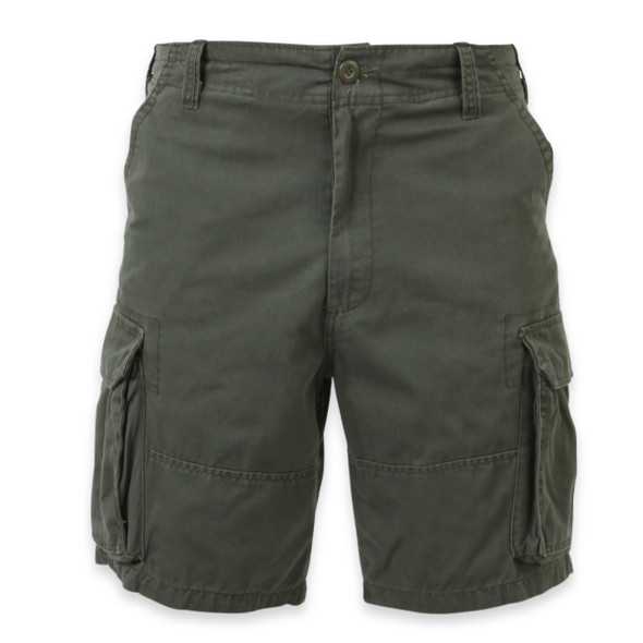 Rothco Vintage Washed Cotton Durable Paratrooper Short Green