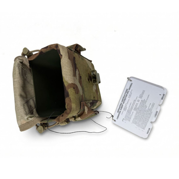 Military Issue M256A2 Chemical Detector Kit Pouch open with the cards