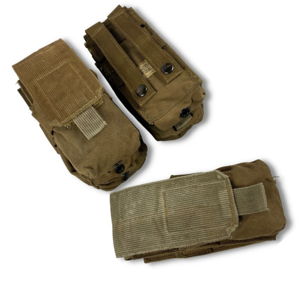 6 Pack, M4 Double Single Coyote Mag Pouch, Used