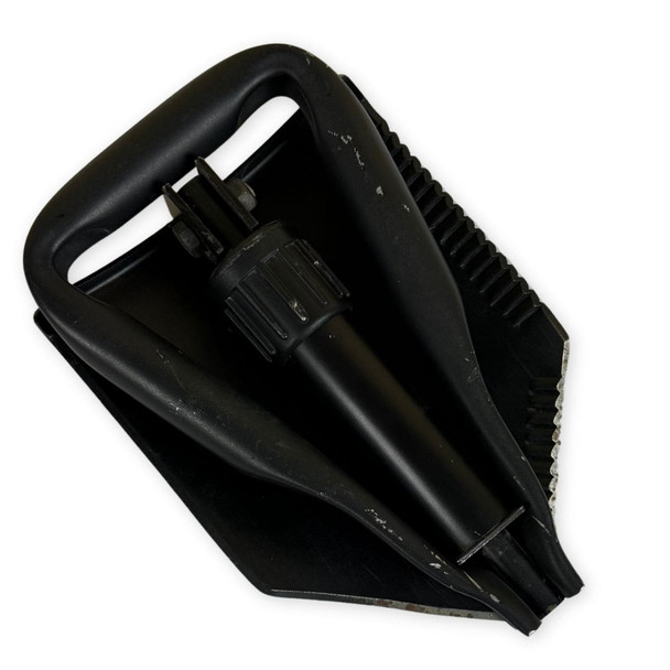 U.S. Issue AMES Tri-fold Shovel and Cover, Used U.S. Issue AMES Tri-fold Shovel and Cover, Used