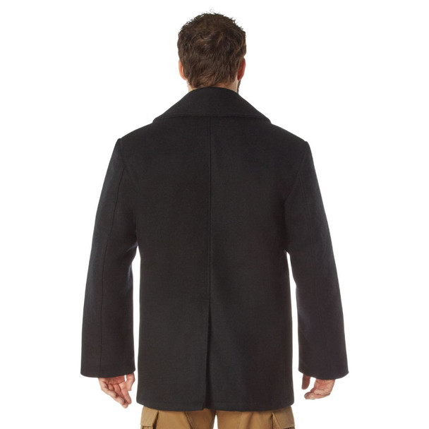 Ultra Force USN Navy Type Pea Coat, Black