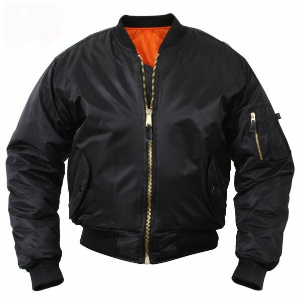 Concealed Carry Black MA-1 Flight Jacket 77350