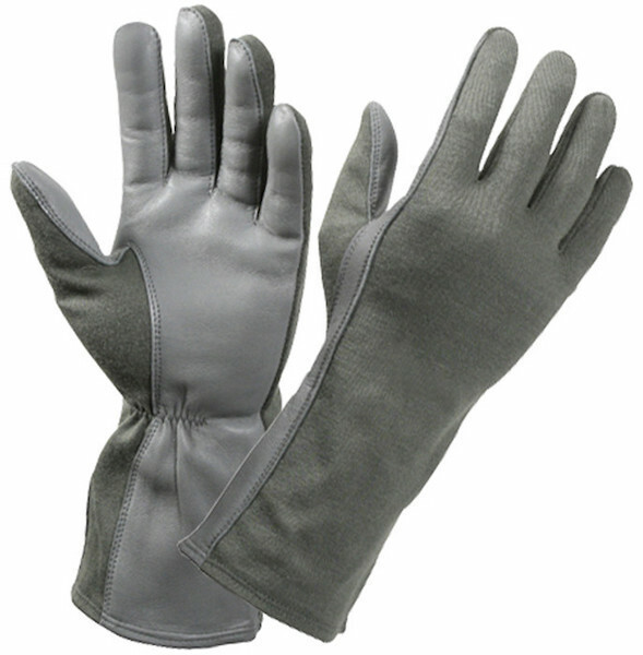 Military Nomex Flight Glove, Sage flame and heat resistant