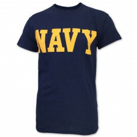 NAVY Branch Physical Training Shirt - Navy  / Yellow Text