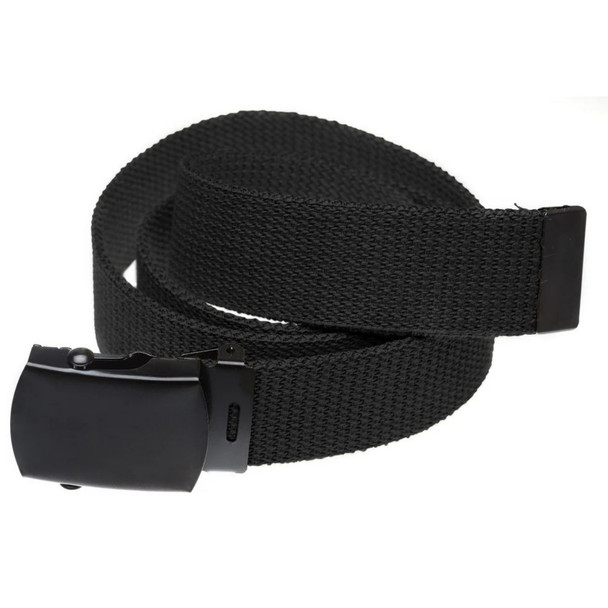 Premium Web Belt in the color black with the black buckle