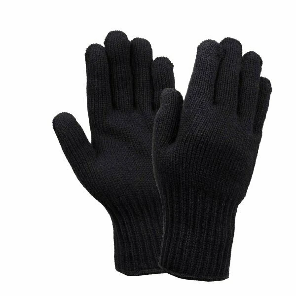 Military Issue Black G.I. Wool Glove Liners, 2 Pack 