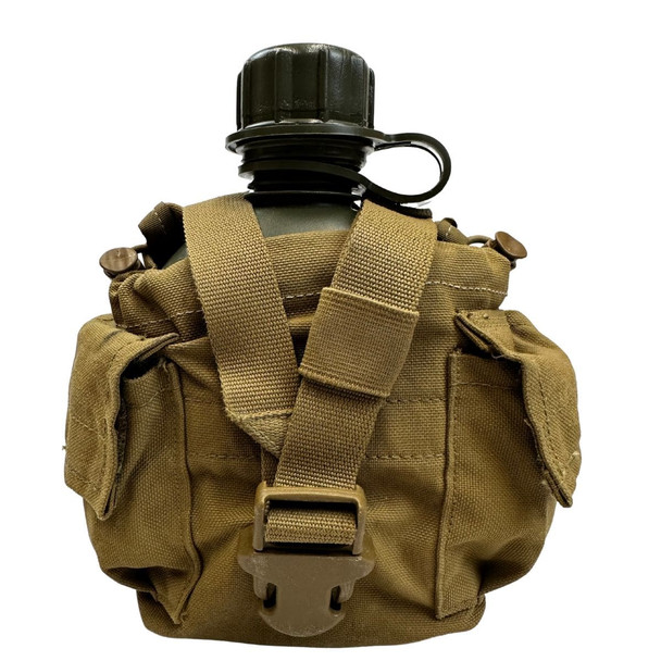 Military MOLLE Canteen Pouch & Canteen | Coyote Brown, Surplus