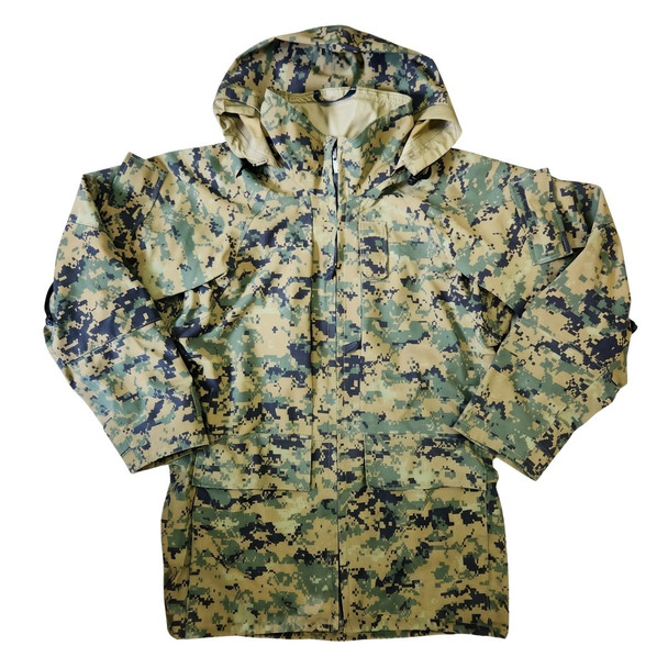 USMC MARPAT Gore-Tex Parka - Military Issue laying flat 