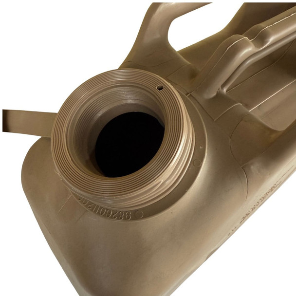 the interior threads of the tan colored Military 5 Gallon Fuel Can  the interior threads of the tan colored Military 5 Gallon Fuel Can