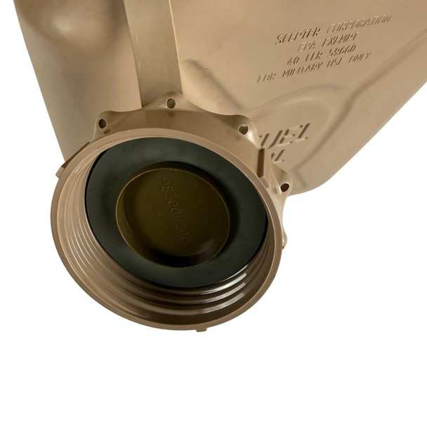 Close up of the fuel can lid unscrewed 