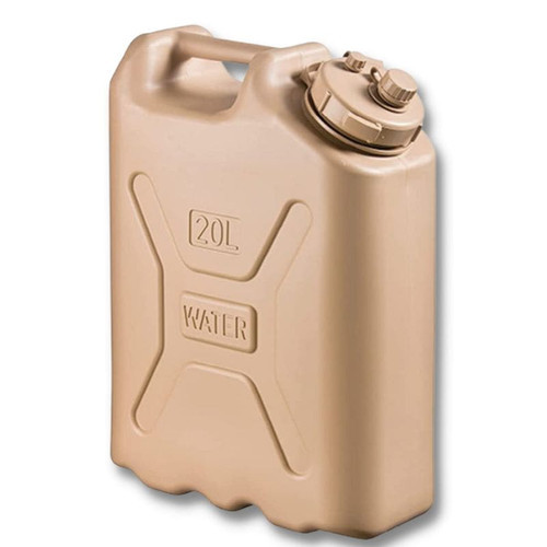 Military Issue 5 Gallon Water Can, Jerry Can in Tan color like new