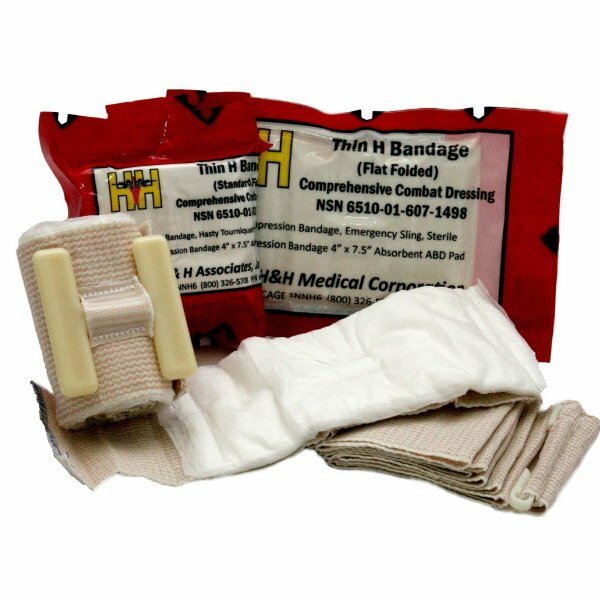 Thin H Bandage Compression Dressing 4x8 (Flat or Standard Fold) armynavyoutdoors