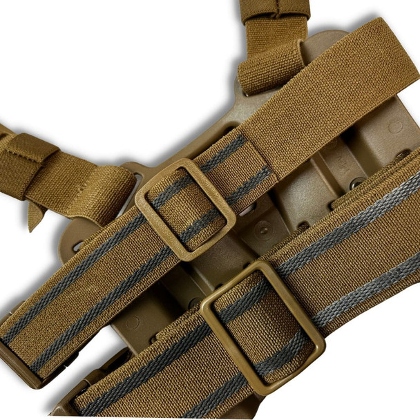 Close up of the adjustable straps 