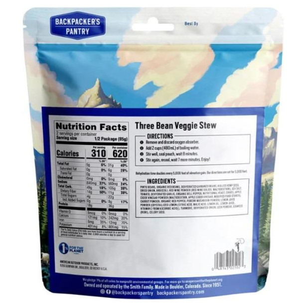 Backpacks Pantry Three Bean Veggie Stew