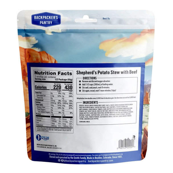 Backpacks Pantry Shepherd's Potato Stew with Beef