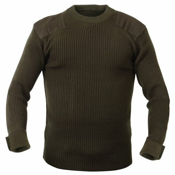 Military Style Commando Sweater olive green