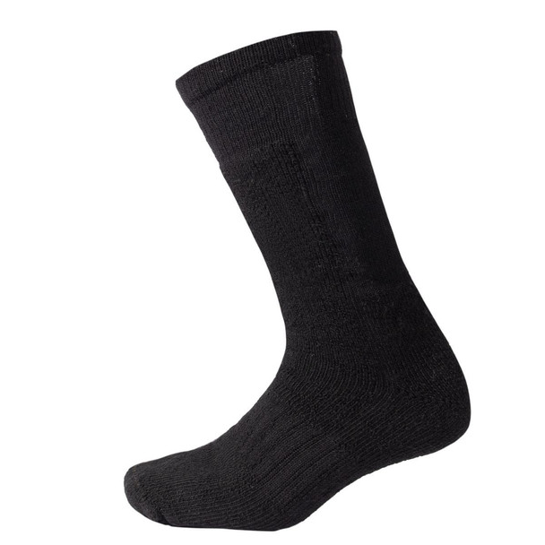 Wool Blend Mid-Calf Boot Sock in black