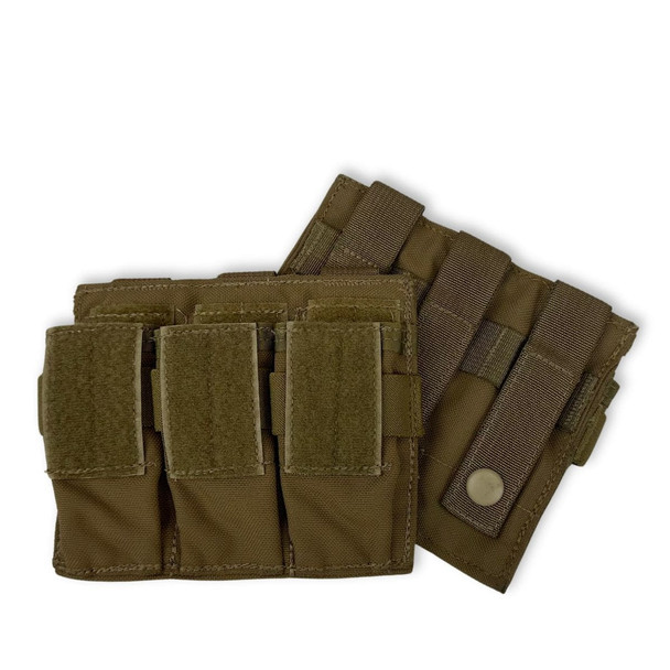 U.S. Issue 9MM Triple Magazine MOLLE Pouch, Used