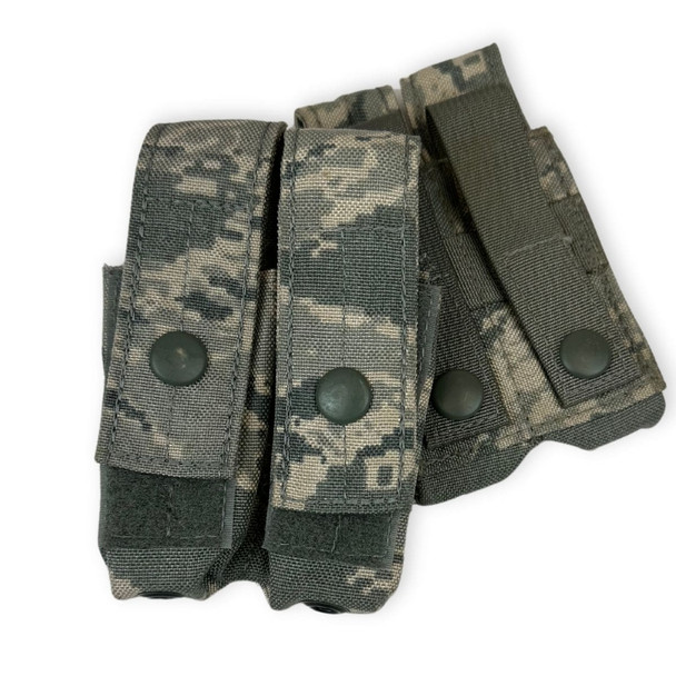 2 Pack, US Issue ABU 9mm Double  Mag Pouch, Used