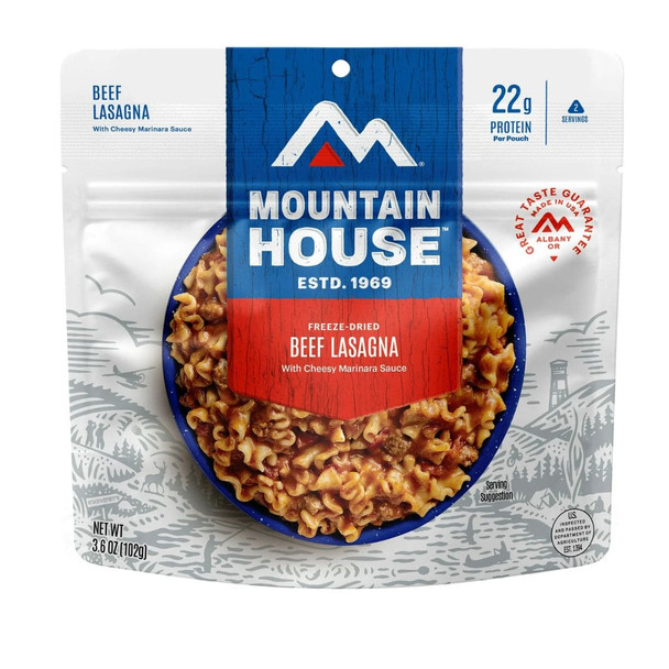 Mountain House Beef Lasagna w/ Cheesy Marinara Sauce
