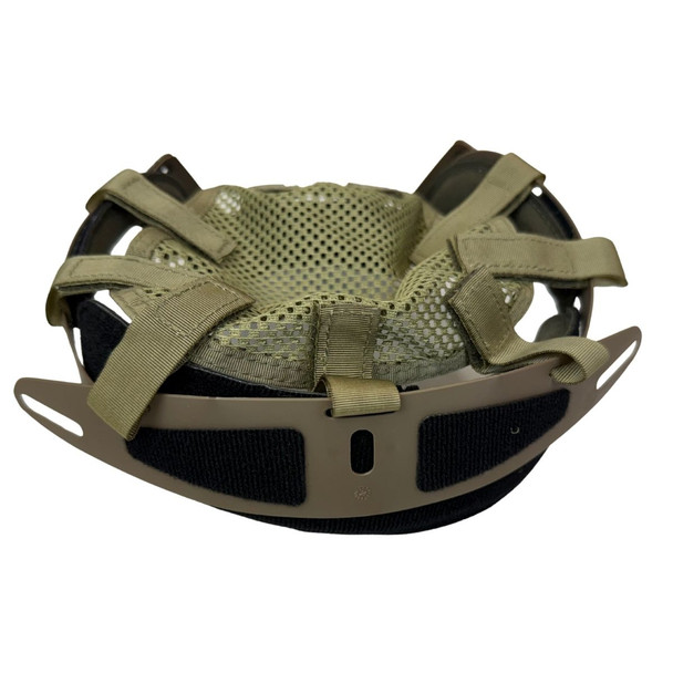 Close up of the inside piece of the helmet 