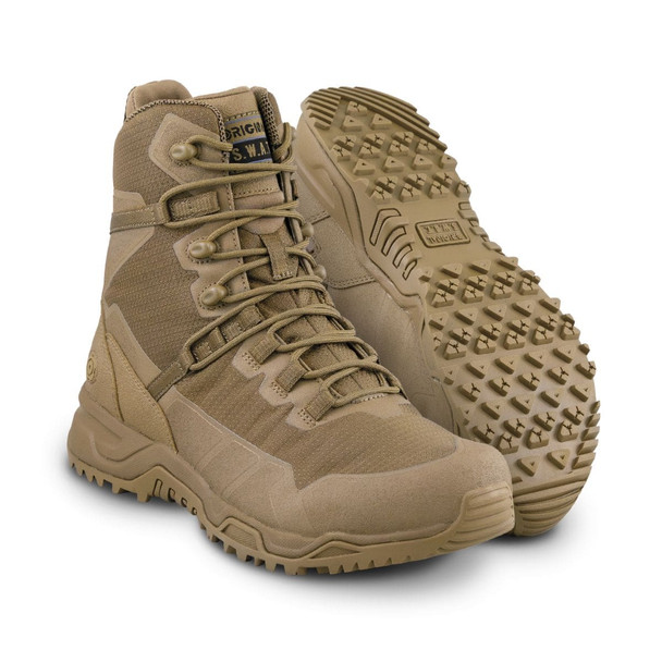 The rubber outsole is slip- and oil-resistant