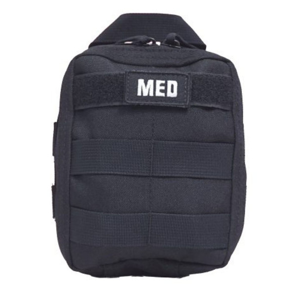 The zippered compartment features internal elastic straps and pockets to keep medical supplies organized The zippered compartment features internal elastic straps and pockets to keep medical supplies organized