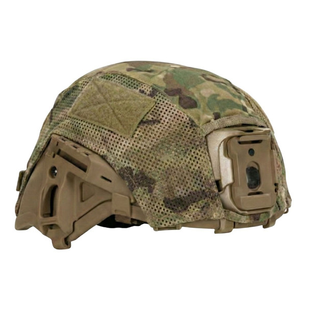 U.S. Combat Helmet Multicam Mesh Helmet Cover over the helmet 