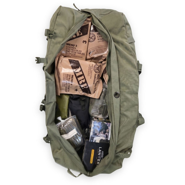 Ready Home Duffle Emergency duffle open with gear inside 