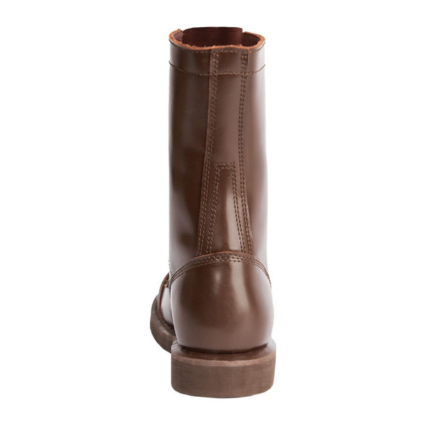 Back of the Rothco 10 Inch Brown Leather Jump Boot