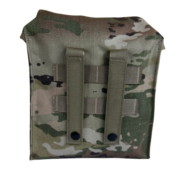 Back side of the pouch showing the MOLLE webbing attachments 