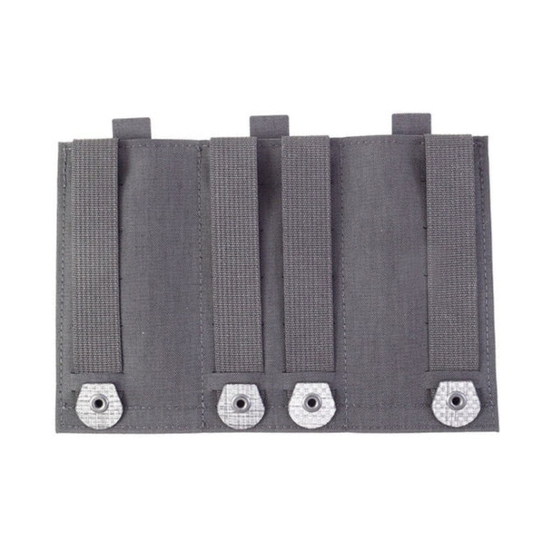 Back side of the Elastic Triple Rifle Mag Pouch in the color Black