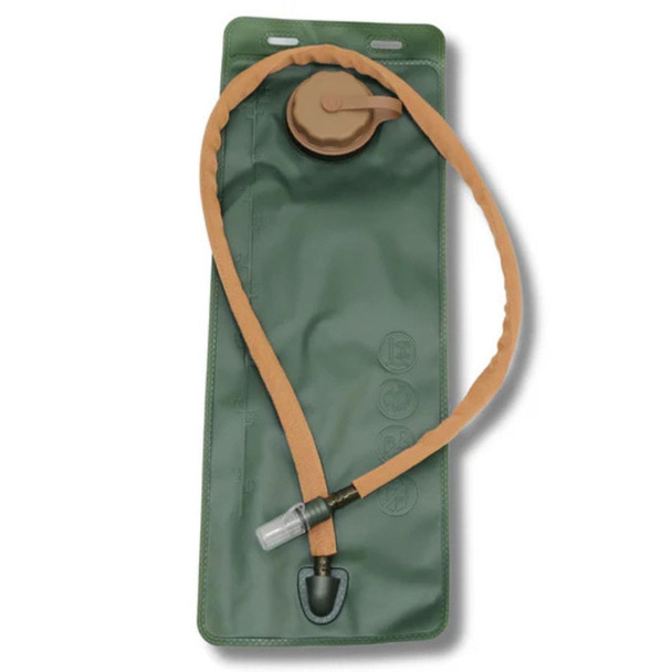 3-Liter/100 Oz Hydration Bladder in coyote with the bladder empty 3-Liter/100 Oz Hydration Bladder in coyote with the bladder empty