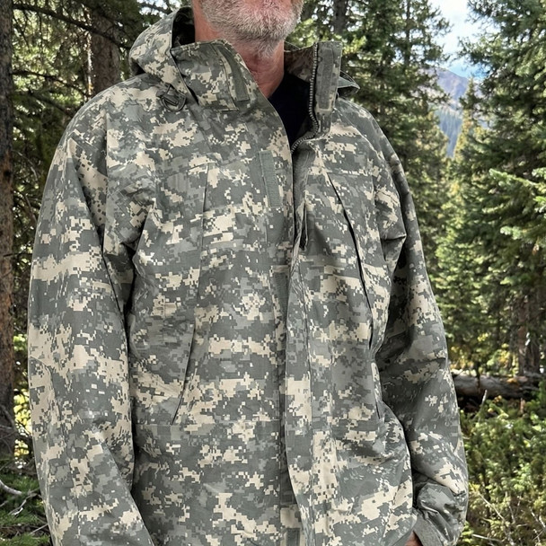 a man wearing the light weight jacket packable 
