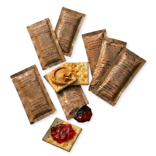 6 Pack, MRE Peanut Butter & Spreads Variety
