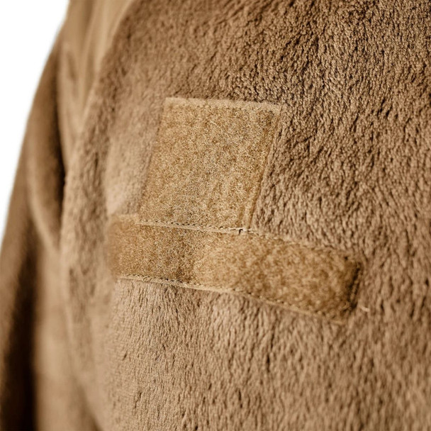 Close up of the fleece and where you can put a patch at
