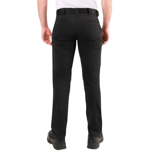 Backside of the black Rothco Men's Edge Pants in the color black