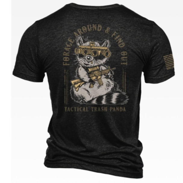 Back side of Tactical Trash Panda T-Shirt