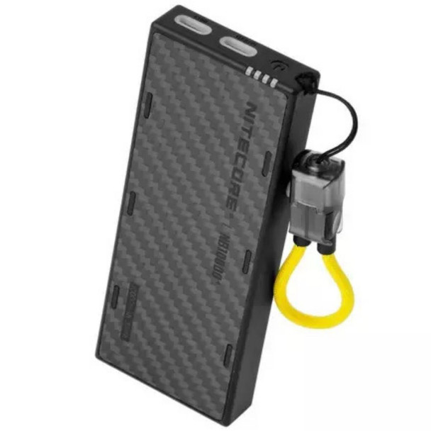 Nitecore NB10000 Gen4 Power Bank with charging cable attached 