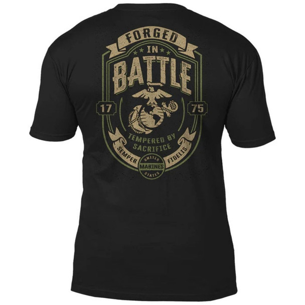 Back side of the 7.62 USMC Forged in Battle Tee