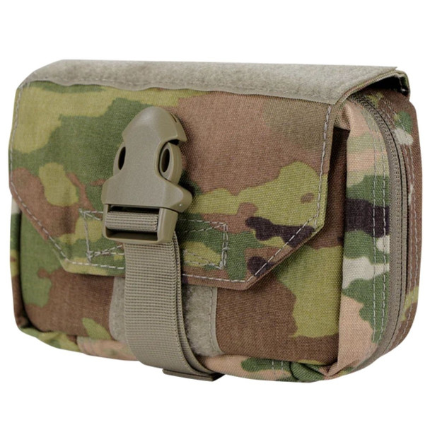 Front side of the First Response Pouch in the color scorpion OCP