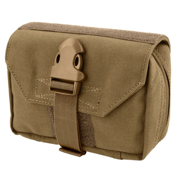 Front side of the First Response Pouch in the color coyote 