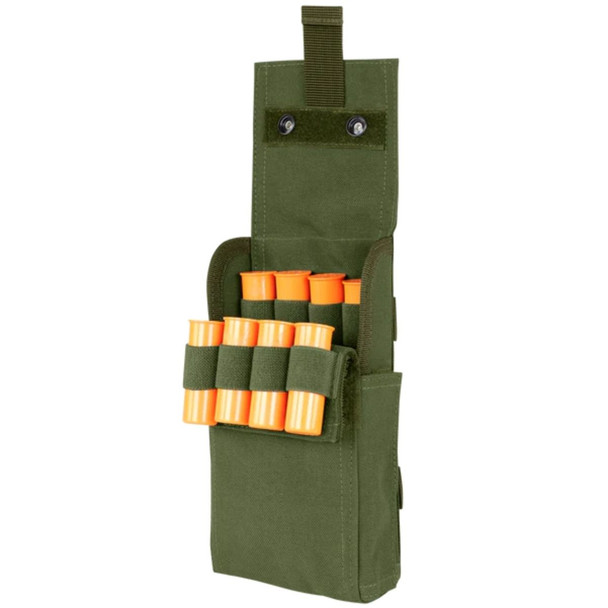 Inside the olive shotgun reload  pouch 