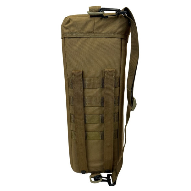 Back side of the Military Surplus Optical Padded Instrument Case showing the MOLLE webbing 